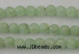 CPR111 15.5 inches 6mm faceted round natural prehnite beads wholesale