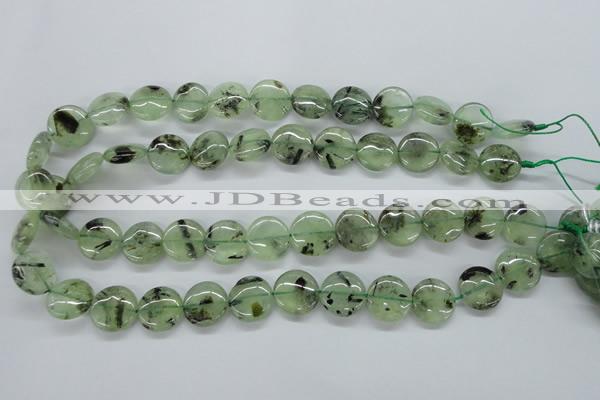 CPR214 15.5 inches 16mm flat round natural prehnite beads wholesale