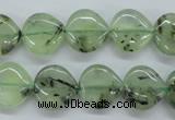 CPR230 15.5 inches 14*14mm heart natural prehnite beads wholesale