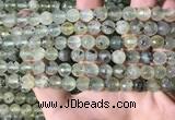 CPR358 15.5 inches 8mm faceted round prehnite beads wholesale