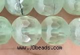 CPR366 15.5 inches 8mm faceted round prehnite gemstone beads