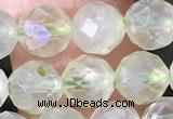 CPR376 15.5 inches 6mm faceted nuggets prehnite gemstone beads