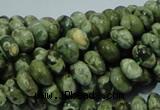 CPS01 15.5 inches 5*8mm rondelle green peacock stone beads wholesale