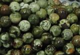 CPS05 15.5 inches 8mm round green peacock stone beads wholesale