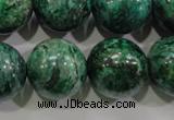 CPT211 15.5 inches 20mm round green picture jasper beads