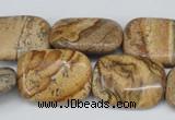 CPT261 15.5 inches 18*25mm rectangle picture jasper beads wholesale