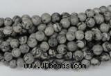 CPT351 15.5 inches 4mm round grey picture jasper beads wholesale