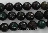 CPT403 15.5 inches 10mm faceted round green picture jasper beads