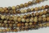 CPT450 15.5 inches 4mm round picture jasper beads wholesale