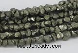 CPY01 16 inches 6mm nugget pyrite gemstone chip beads wholesale