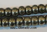 CPY102 15.5 inches 8*12mm rondelle pyrite gemstone beads wholesale