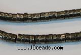 CPY115 15.5 inches 3*6mm heishi pyrite gemstone beads wholesale