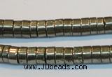 CPY116 15.5 inches 4*8mm heishi pyrite gemstone beads wholesale