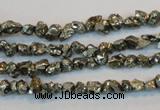 CPY168 15.5 inches 4*5mm nuggets pyrite gemstone beads wholesale