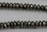 CPY215 15.5 inches 4*8mm faceted rondelle pyrite gemstone beads