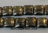 CPY317 15.5 inches 12*12mm square pyrite gemstone beads wholesale