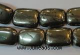 CPY323 15.5 inches 13*18mm rectangle pyrite gemstone beads wholesale