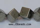 CPY359 15.5 inches 12*12mm cube pyrite gemstone beads