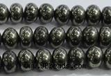 CPY422 15.5 inches 4*6mm rondelle pyrite gemstone beads