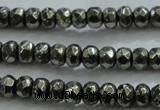 CPY426 15.5 inches 2*3mm faceted rondelle pyrite gemstone beads