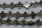 CPY581 15.5 inches 8*8mm cross pyrite gemstone beads wholesale