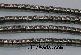 CPY606 15.5 inches 2*3mm heishi pyrite gemstone beads