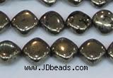 CPY648 15.5 inches 10*10mm diamond pyrite gemstone beads wholesale