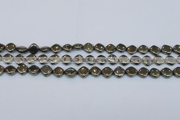 CPY648 15.5 inches 10*10mm diamond pyrite gemstone beads wholesale