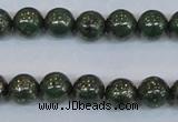 CPY762 15.5 inches 8mm round pyrite gemstone beads wholesale