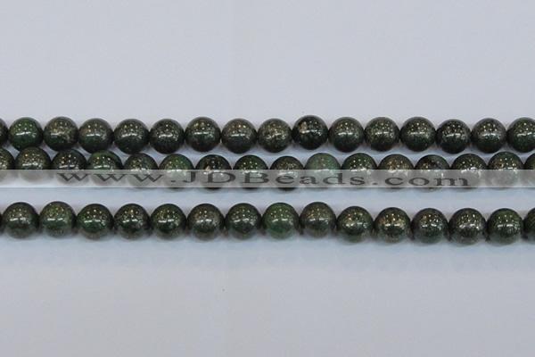 CPY765 15.5 inches 14mm round pyrite gemstone beads wholesale