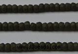 CPY810 15.5 inches 2*3mm faceted rondelle matte pyrite beads