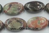 CRA16 15.5 inches 18*25mm oval natural rainforest agate beads