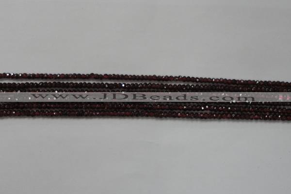 CRB100 15.5 inches 2*3.5mm faceted rondelle red garnet gemstone beads