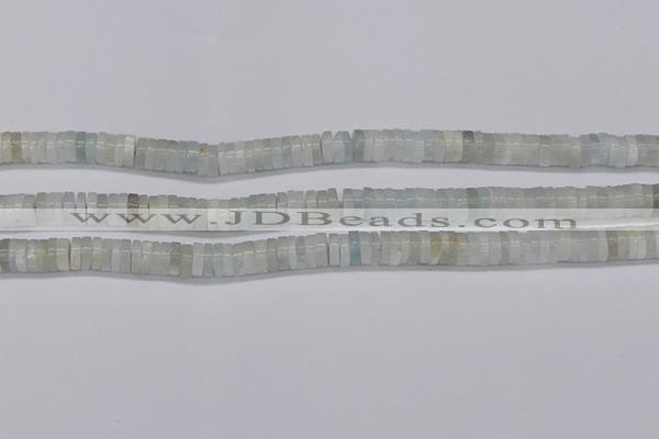 CRB1002 15.5 inches 2*6mm heishi aquamarine beads wholesale