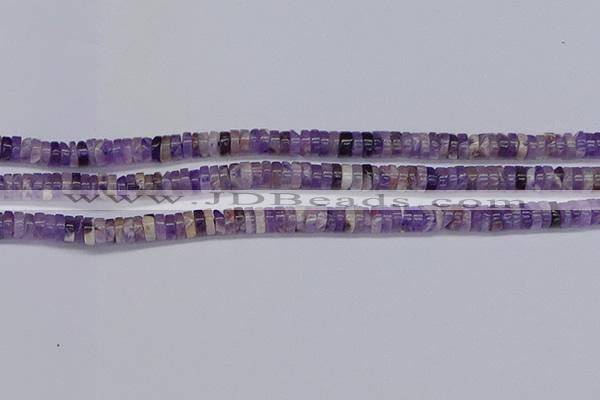 CRB1006 15.5 inches 2*5mm heishi dogtooth amethyst beads wholesale