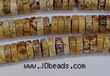 CRB1016 15.5 inches 2*5mm heishi picture jasper beads wholesale