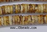 CRB1018 15.5 inches 2*7mm heishi picture jasper beads wholesale