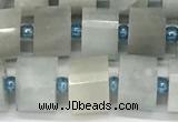 CRB1052 15.5 inches 7*9mm - 8*10mm faceted tyre aquamarine beads