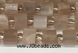 CRB1057 15.5 inches 4*6mm - 5*6mm faceted tyre moonstone beads