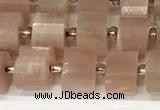 CRB1058 15.5 inches 5*8mm - 6*8mm faceted tyre moonstone beads