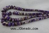 CRB1102 15.5 inches 5*8mm - 9*18mm rondelle dogtooth amethyst beads