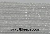 CRB112 15.5 inches 2.5*4mm faceted rondelle white crystal beads