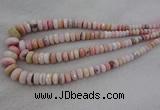 CRB1126 15.5 inches 5*8mm - 9*18mm faceted rondelle pink opal beads