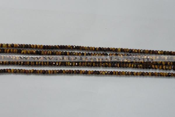 CRB116 15.5 inches 3*5mm faceted rondelle yellow tiger eye beads