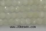 CRB1211 15.5 inches 4*6mm faceted rondelle white moonstone beads