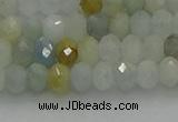 CRB1212 15.5 inches 4*6mm faceted rondelle aquamarine beads