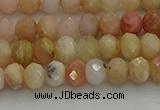 CRB1215 15.5 inches 4*6mm faceted rondelle pink opal beads