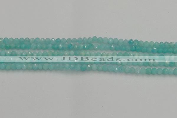 CRB1216 15.5 inches 4*6mm faceted rondelle amazonite beads