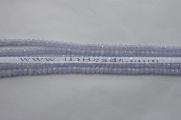 CRB123 15.5 inches 2.5*4mm faceted rondelle blue lace agate beads