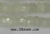 CRB1279 15.5 inches 5*8mm faceted rondelle white moonstone beads